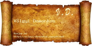 Völgyi Domonkos névjegykártya