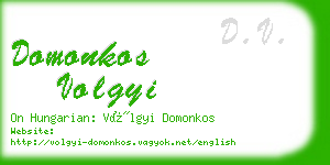 domonkos volgyi business card